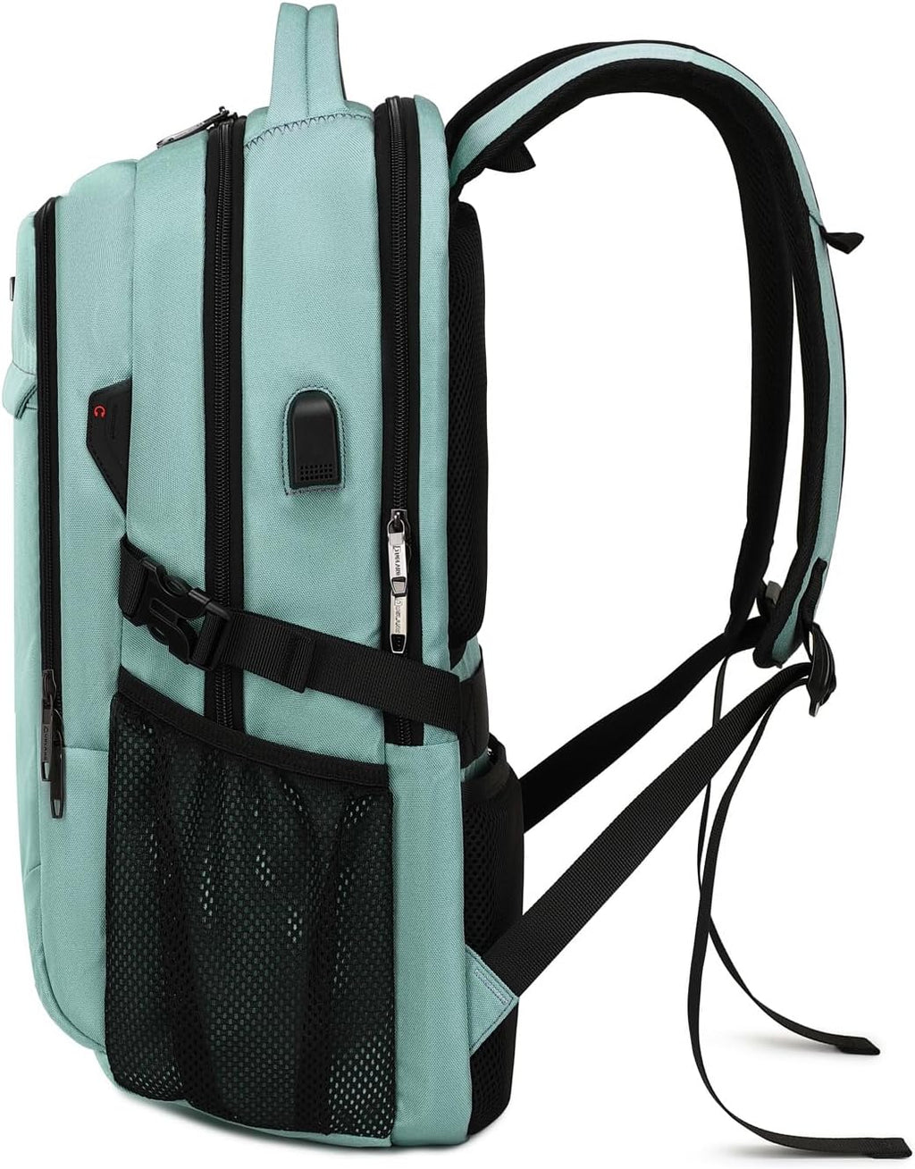 Sac à dos de voyage pour ordinateur portable résistant à l'eau avec port USB et espace de rangement organisé