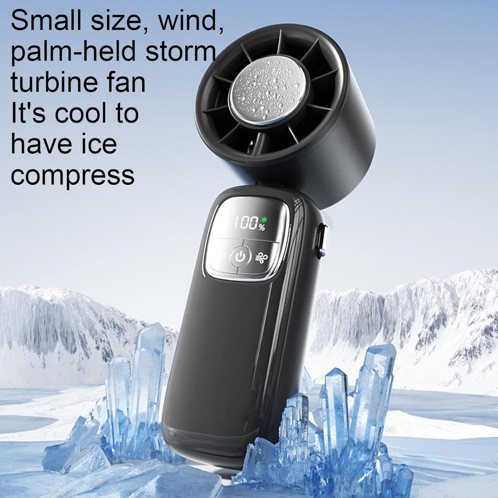 Ventilateur portable pliable à main avec affichage LED 100 vitesses