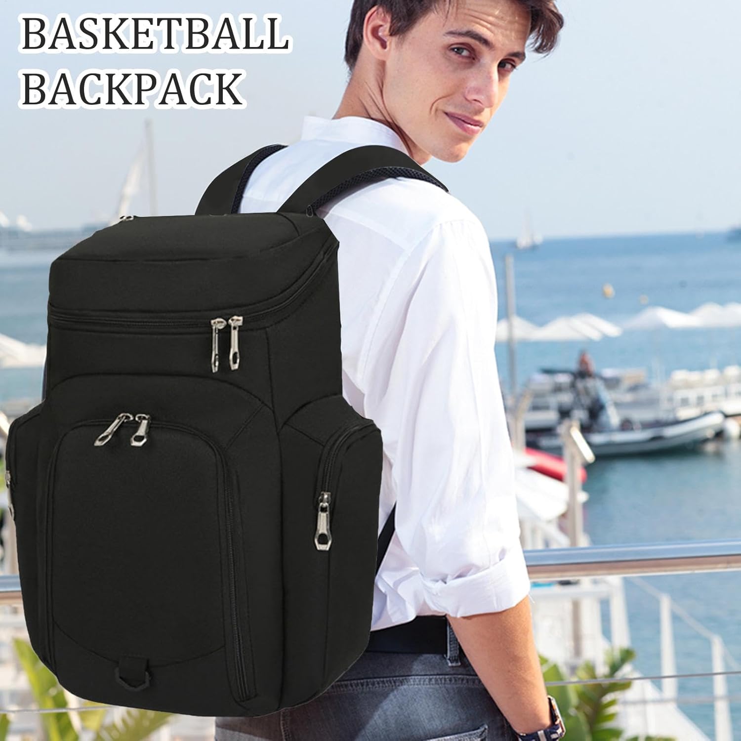 Sac de basketball pour hommes – Grand sac de sport 30L avec fond imperméable – Draycor