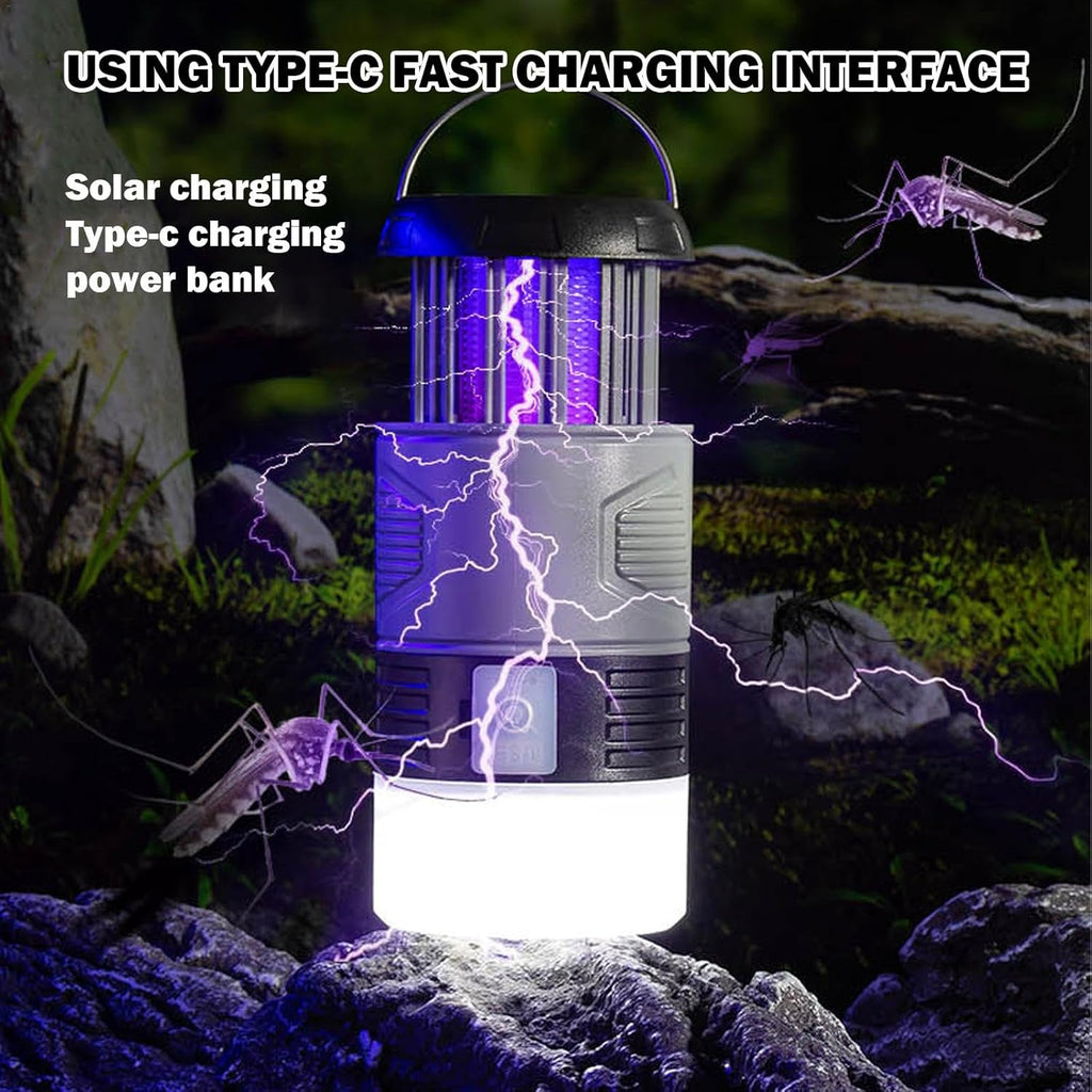 Lampe UV avec piège à mouches alimentée par énergie solaire – Zynora