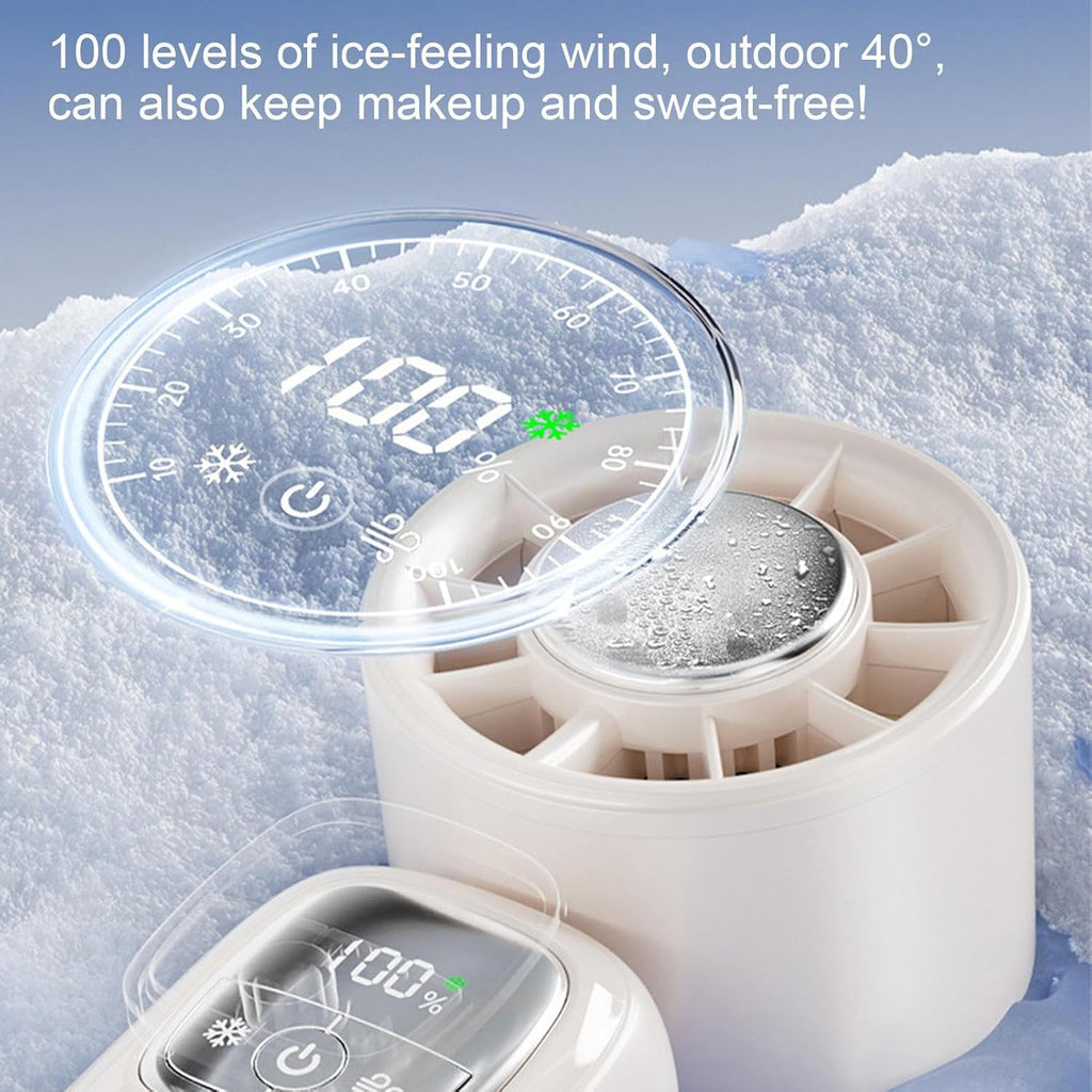 Ventilateur portable pliable à main avec affichage LED 100 vitesses