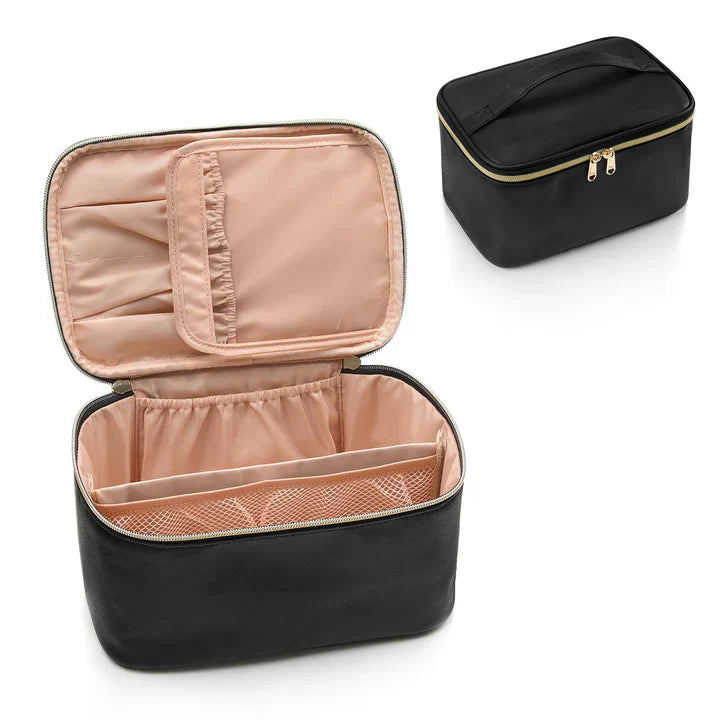 Skanto | Organisateur de maquillage pratique pour les voyages | Avec compartiments et séparateurs