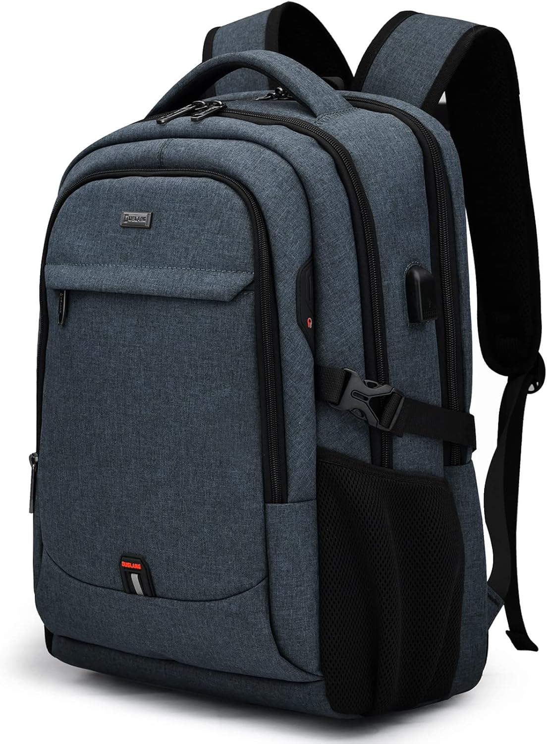 Sac à dos de voyage résistant à l'eau avec port USB et rangement organisé