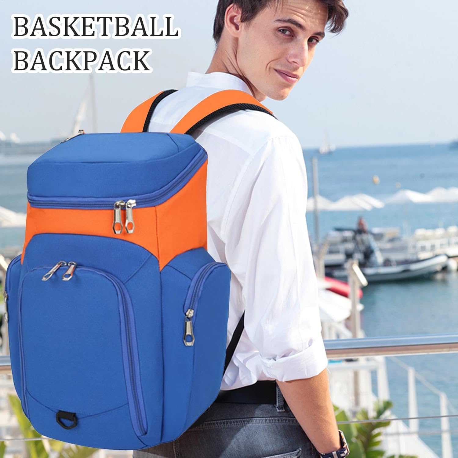 Sac de basketball pour hommes – Grand sac de sport 30L avec fond imperméable – Draycor