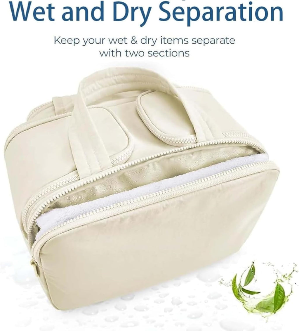 Trousse de maquillage de voyage – Grand sac imperméable pour cosmétiques et organisateur de maquillage (4-en-1) – Selvane