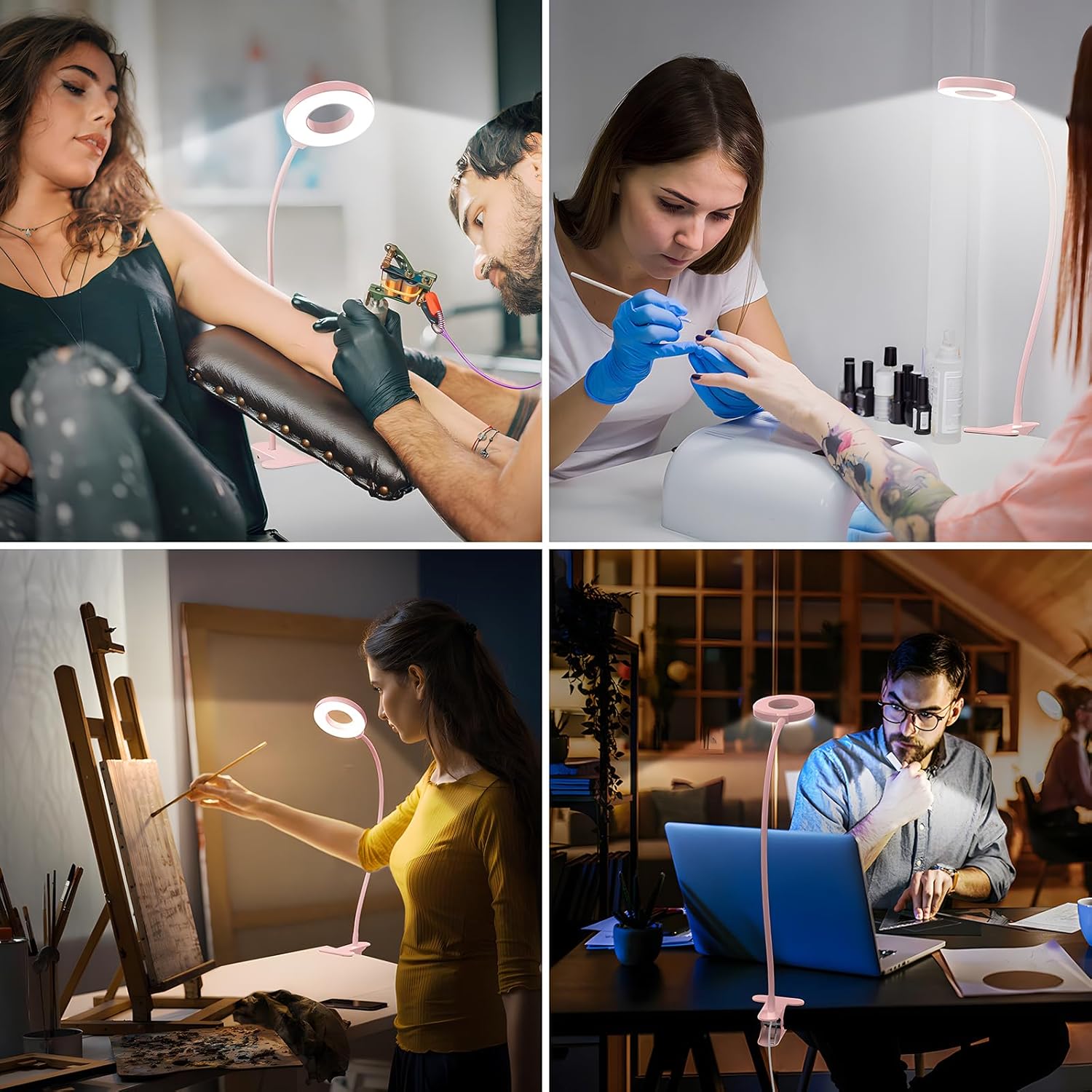 3 modes de couleur de la lampe de bureau LED avec bras flexible en forme de cygne – Selvara (1+1 GRATUIT)