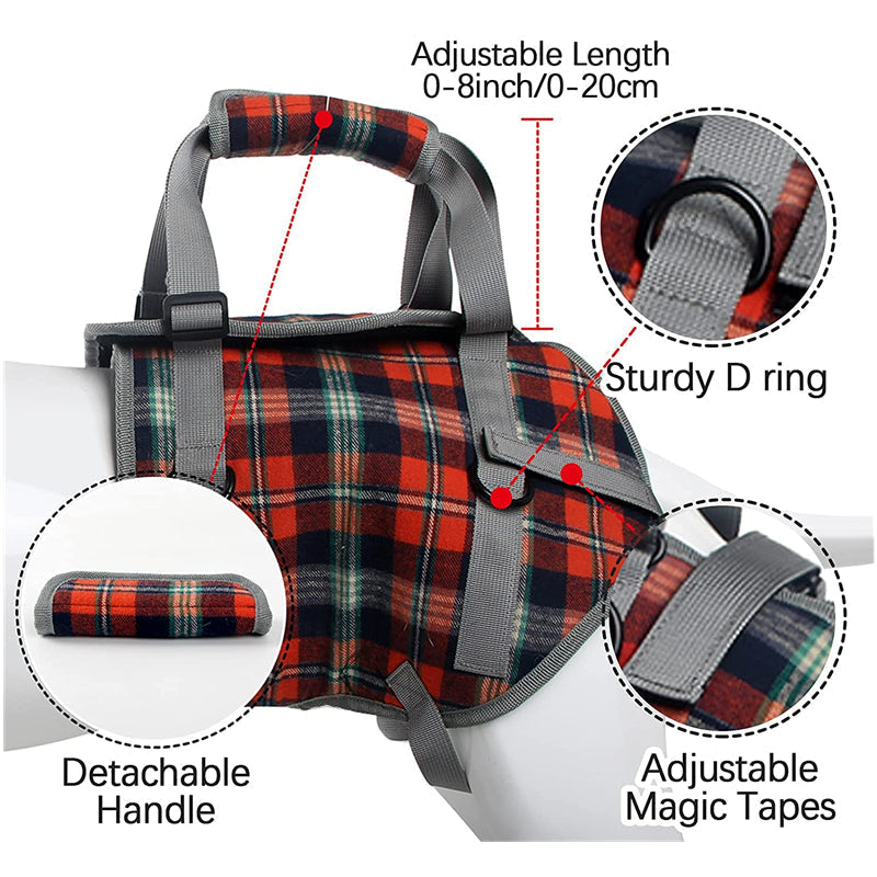 Harnais de levage pour chien avec poignée, sling de récupération pour animaux de compagnie