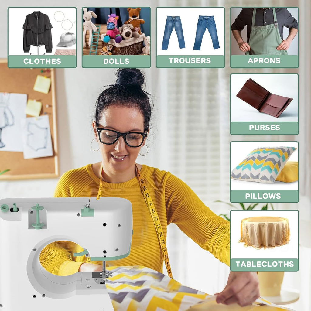 Machine à coudre portable avec 12 points et table de travail – StitchPro