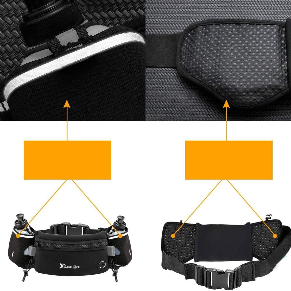 Skanto | Ceinture de course avec bouteille d'eau – Confort & style