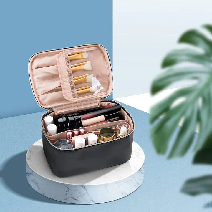Skanto | Organisateur de maquillage pratique pour les voyages | Avec compartiments et séparateurs