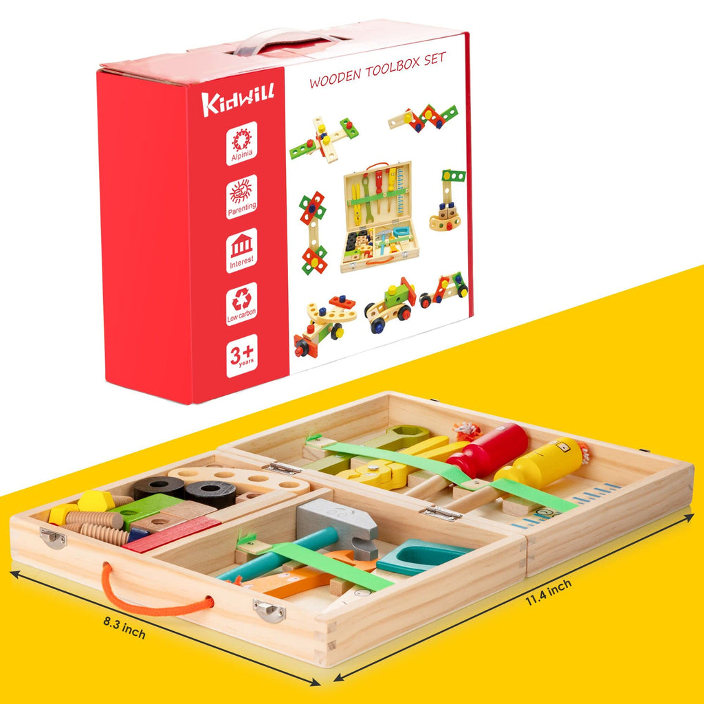 Coffre à Outils en Bois pour Enfants - Créatif et Éducatif