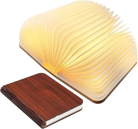 Lampe de table en forme de livre avec des pages dépliantes