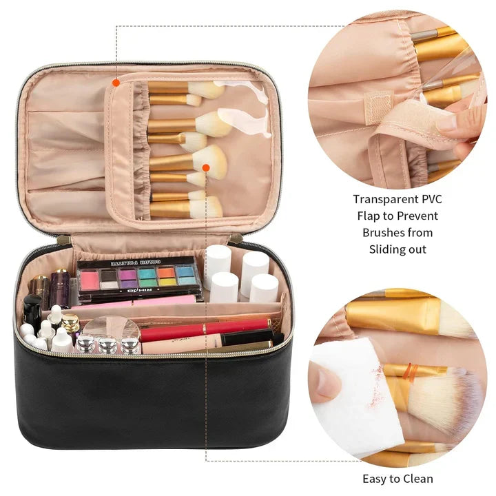 Organisateur de maquillage pratique pour les voyages | Avec compartiments et cloisons
