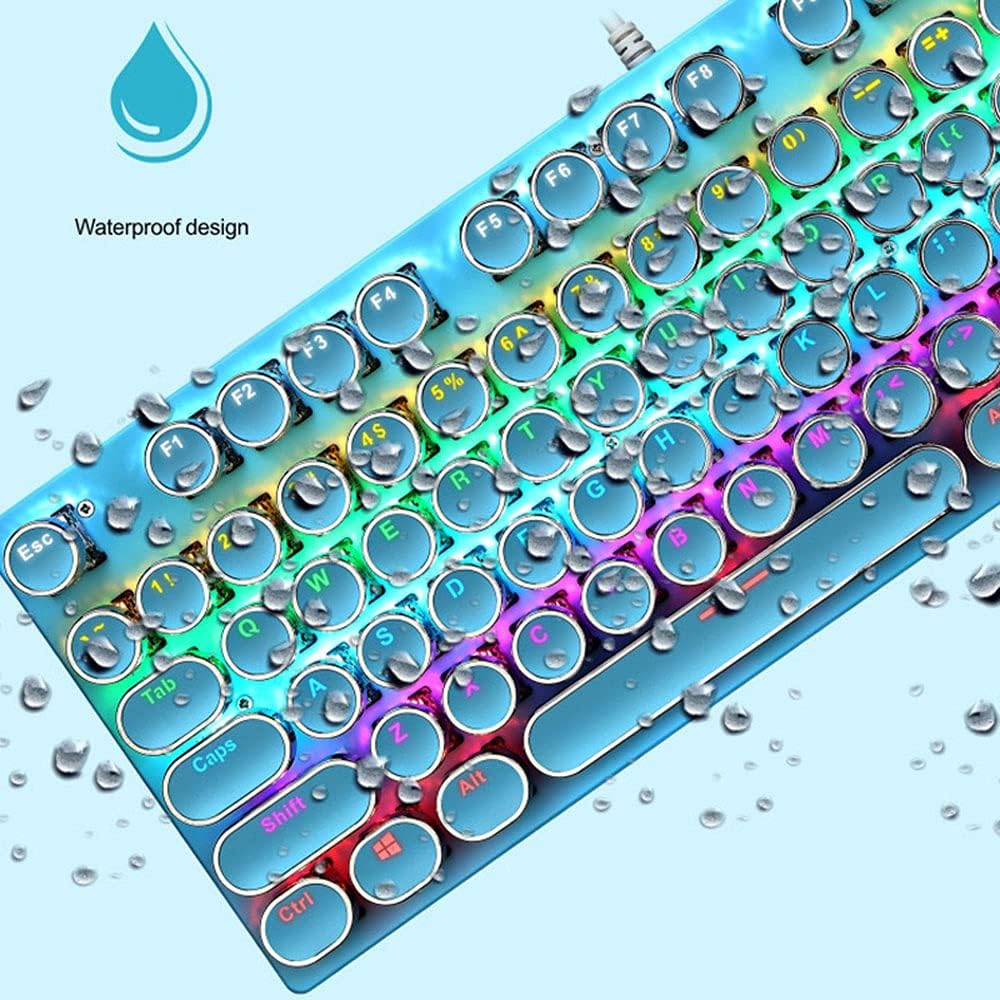 Clavier mécanique de jeu 87 touches avec rétroéclairage RGB et interrupteurs bleus