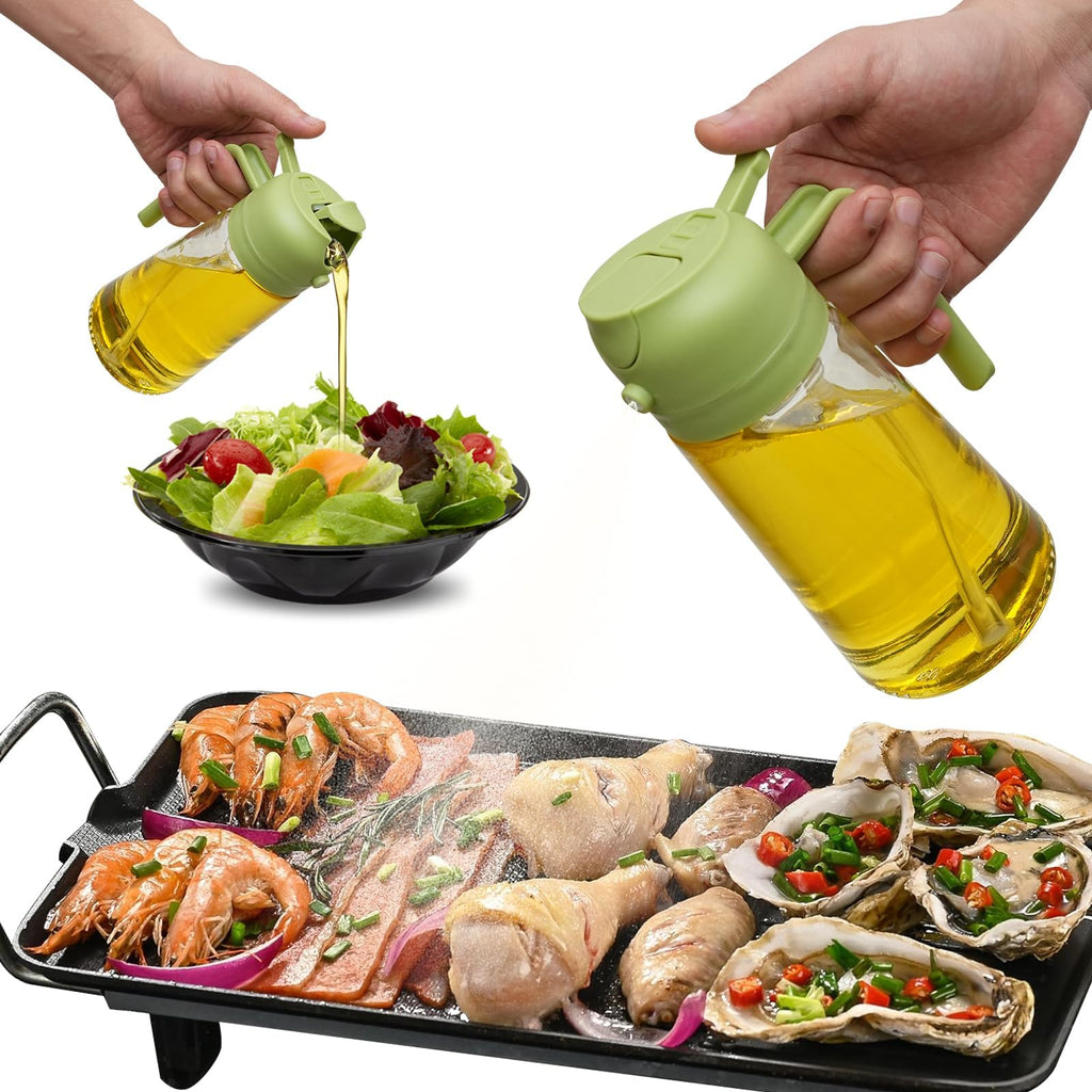 Skanto | Bouteille Distributeur d'Huile 2-en-1 | Pompes et Distributeurs d'Huile | Cuisine Saine