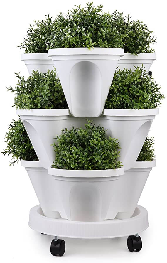 Tonnelle de Plantation Empilable avec Système d'Irrigation 4 Niveaux