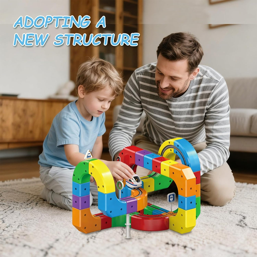 TrackBuilder™ | Circuit de course – Ensemble créatif de construction et de jeu (51/81 pièces)