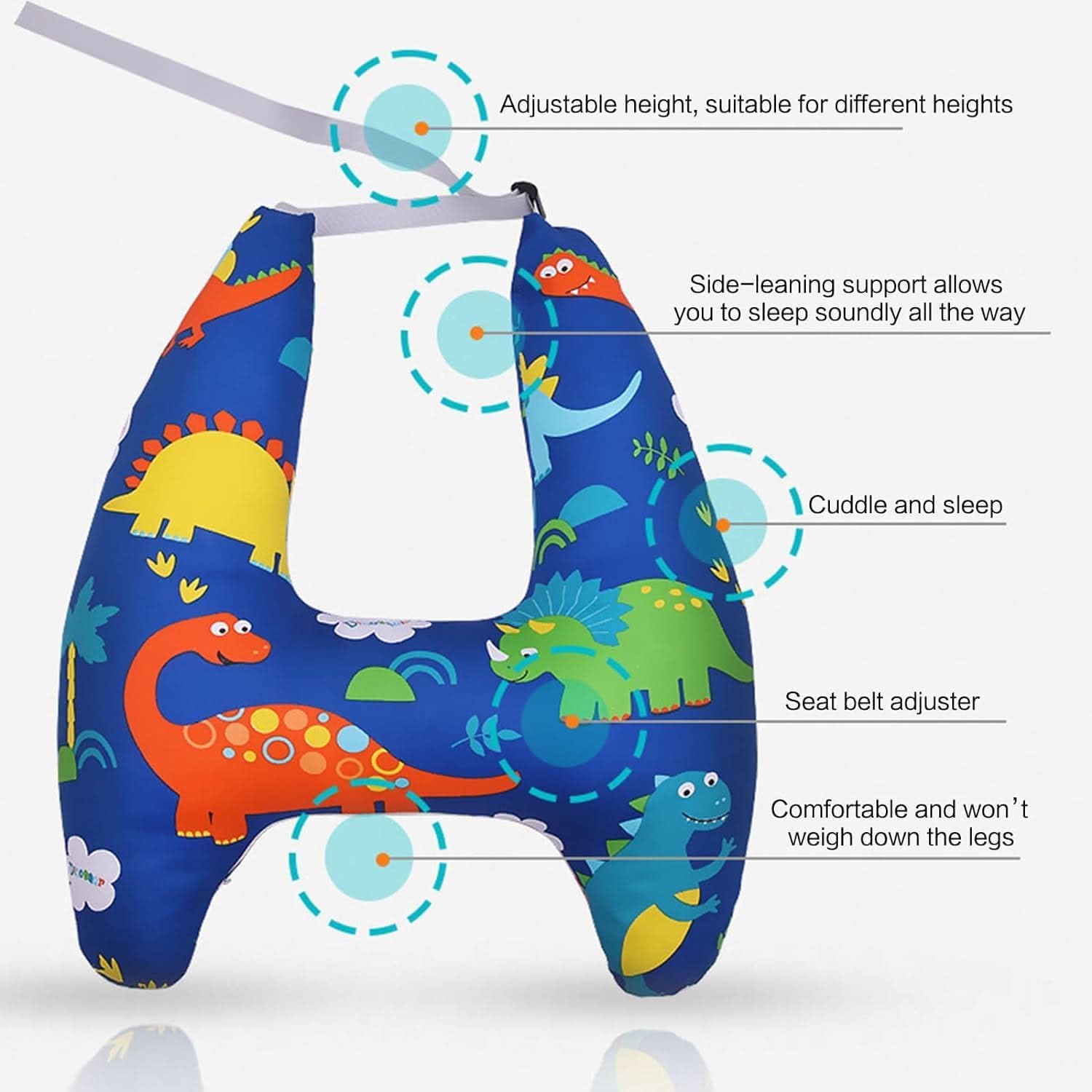 Coussin de voyage pour enfant avec support sécurisé