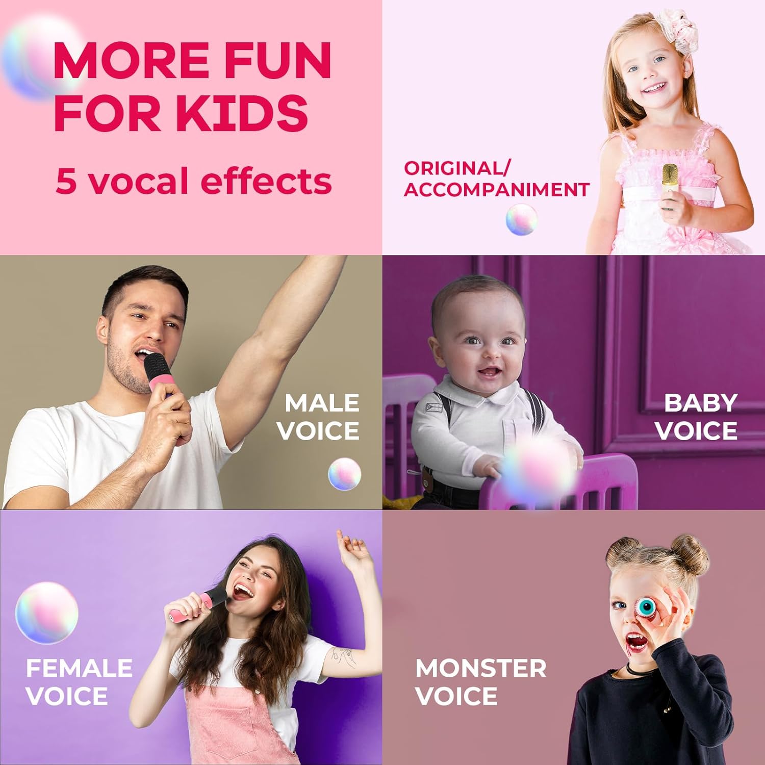 Skanto | Mini machine à karaoké portable avec haut-parleur Bluetooth et 2 microphones sans fil – Veylo