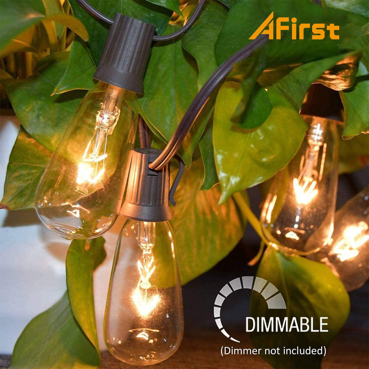 Afirst 20Ft Guirlande Lumineuse Extérieure – 22 ampoules Edison étanches pour terrasse & fête