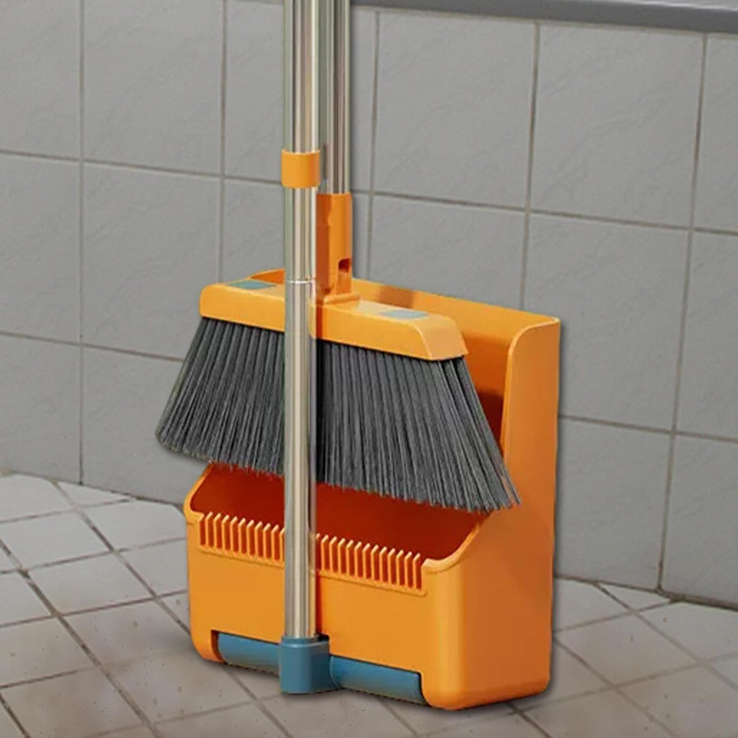 Grand ensemble de balai et de pelle à poussière – long manche avec tête de balai rotative à 180° – Clavira