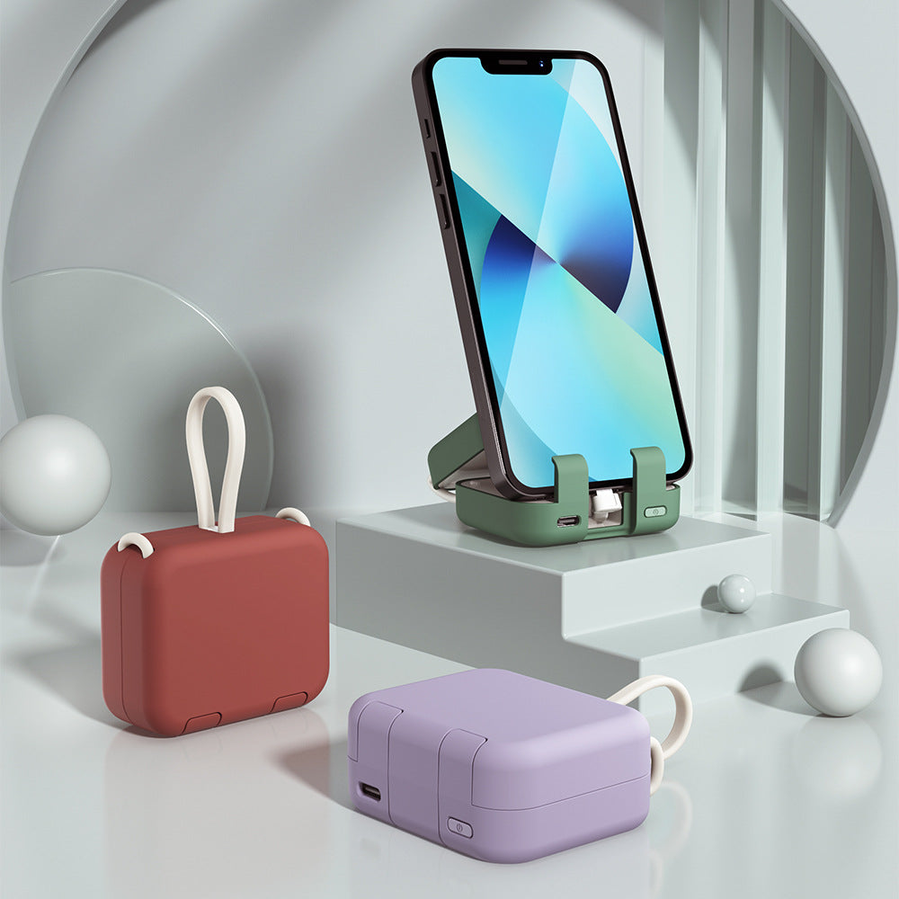2 en 1 Mini-Powerbank - Chargez et regardez en même temps !