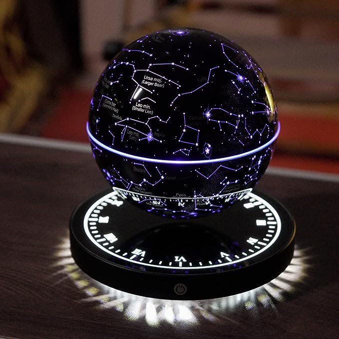 SkyOrbit™ | Lampe à constellation flottante rotative | Lévitation magnétique | Lumière d'ambiance