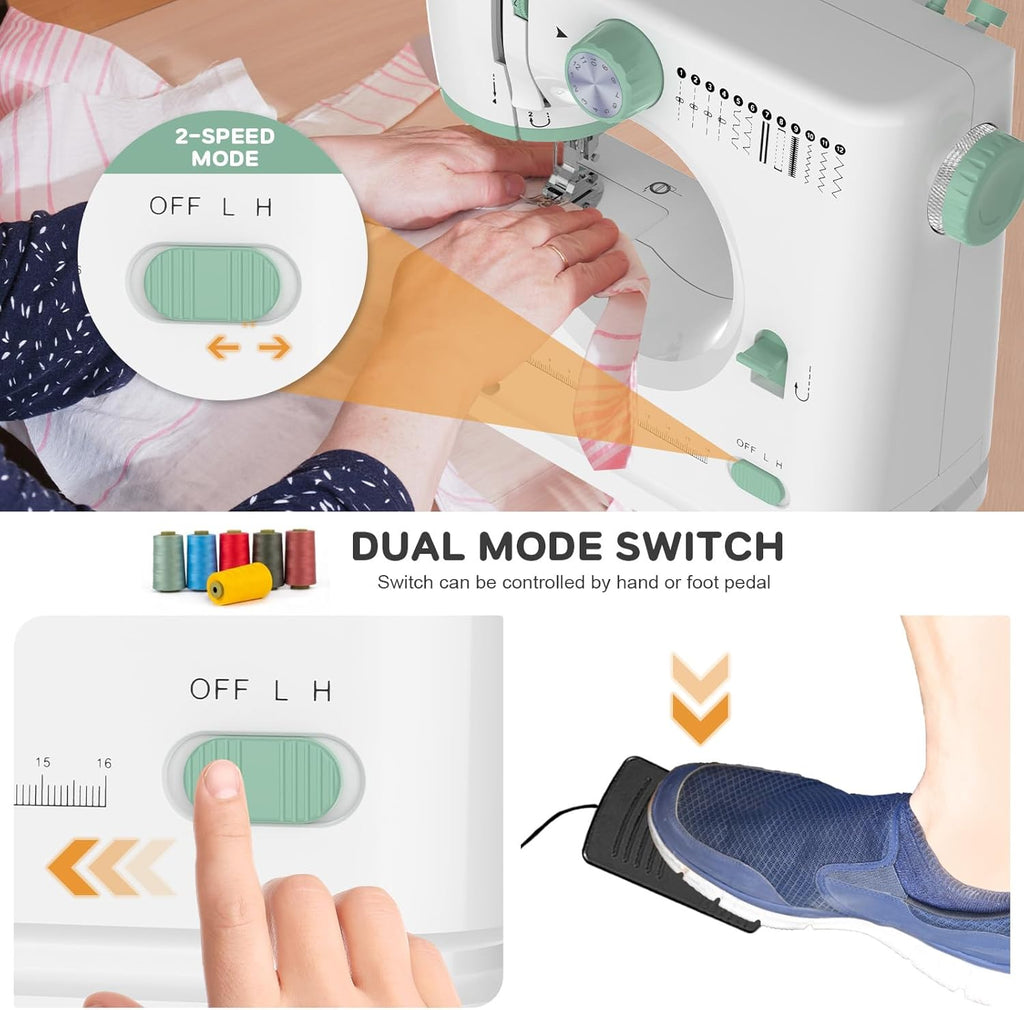 Machine à coudre portable avec 12 points et table de travail – StitchPro