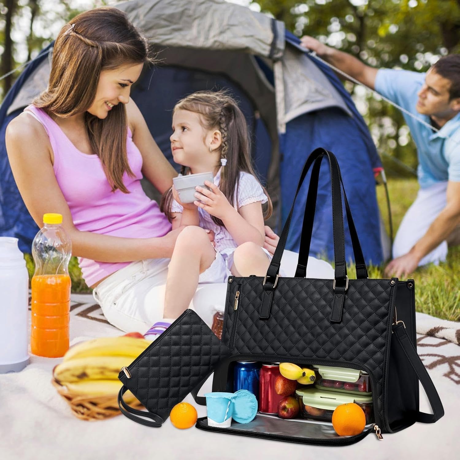 Sac isotherme 2-en-1 pour le déjeuner et l'ordinateur portable pour le travail et les voyages