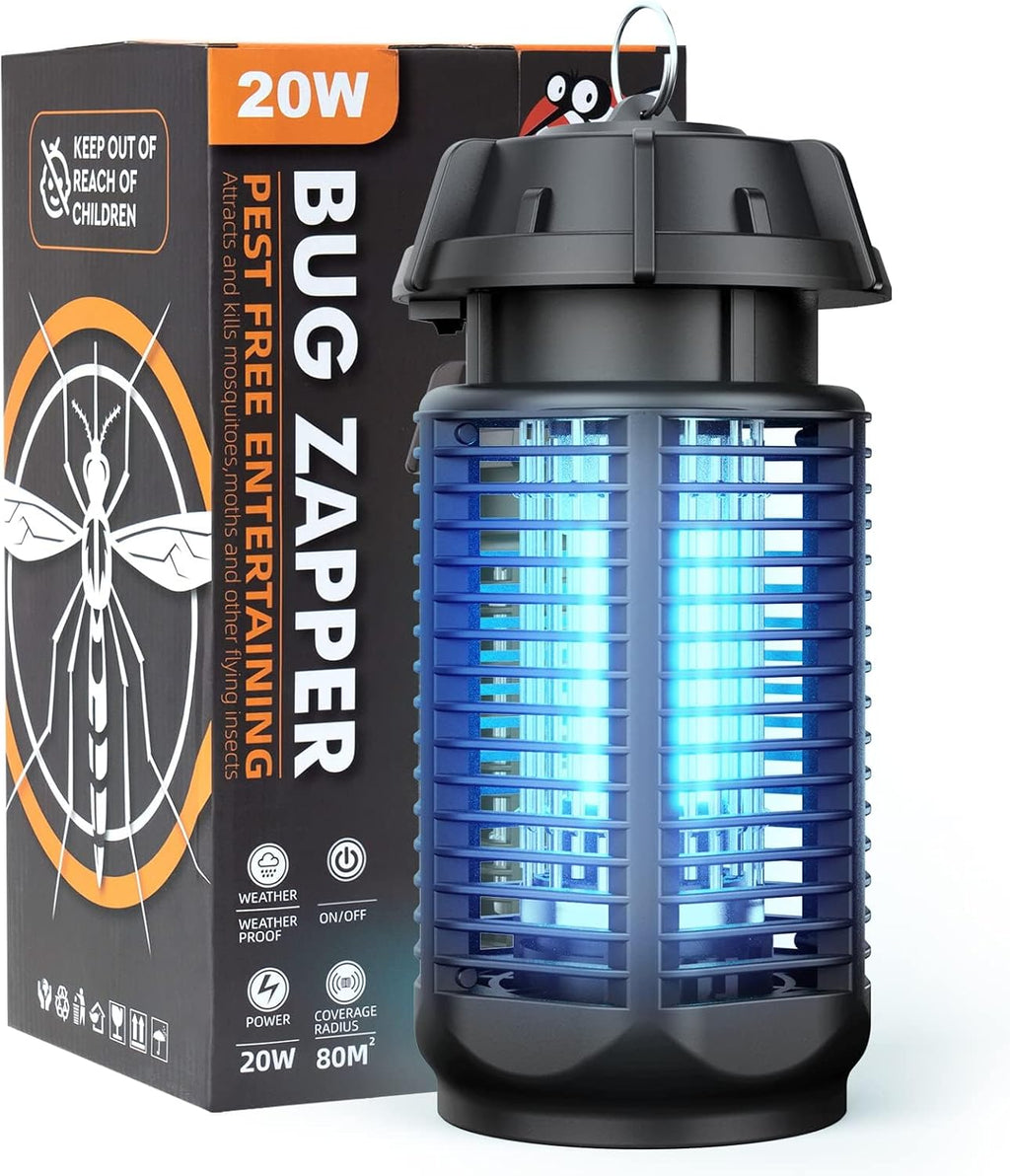 Insecticide électrique avec lumière UV de 20W et alimentation de 4200V, étanche IPX4 – Zeytra