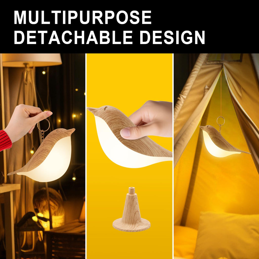 Vquand 2er-Pack Lampe de bureau pour enfants – Lampe de nuit rechargeable avec capteur tactile & 3 modes de couleur