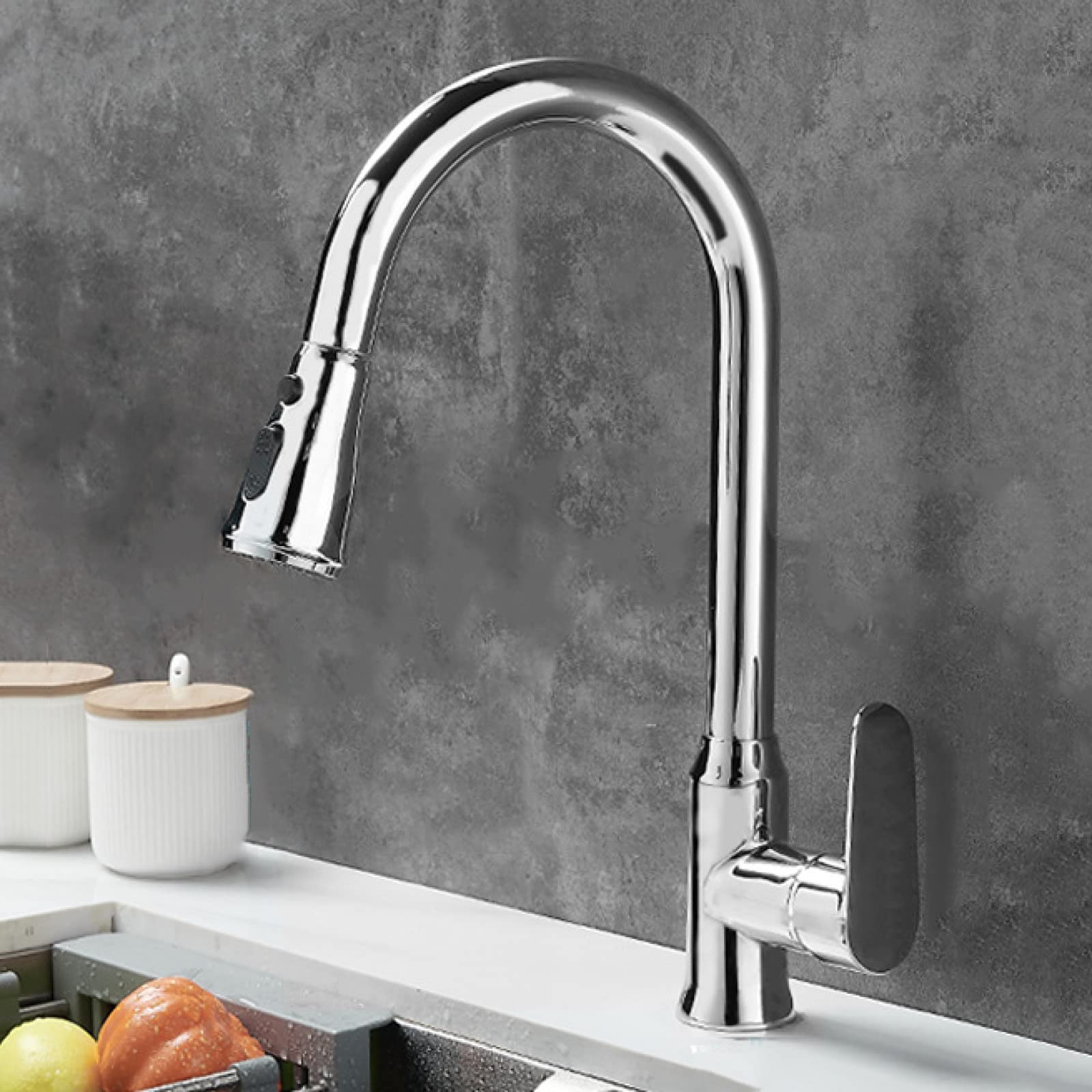 SWIVELUX – Robinet de cuisine élégant avec fonction extractible et rotation à 360°