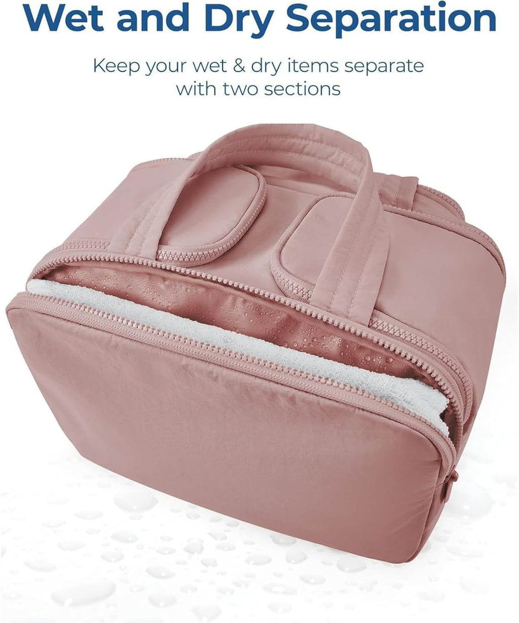 Skanto | Trousse de Toilette Puffy 4-en-1 pour Femmes – Grand Organisateur de Voyage pour Maquillage et Soins de la Peau