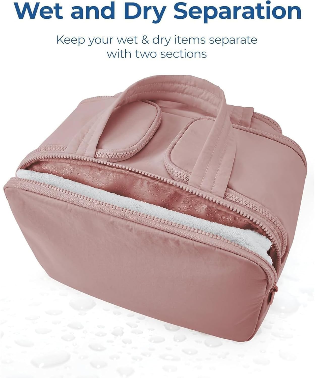 Skanto | Trousse de Toilette Puffy 4-en-1 pour Femmes – Grand Organisateur de Voyage pour Maquillage et Soins de la Peau