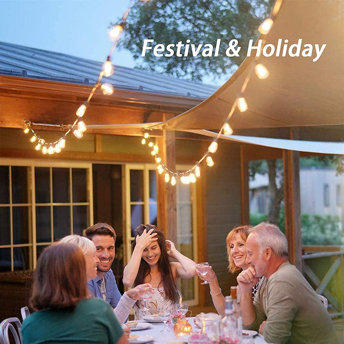 Afirst 20Ft Guirlande Lumineuse Extérieure – 22 ampoules Edison étanches pour terrasse & fête