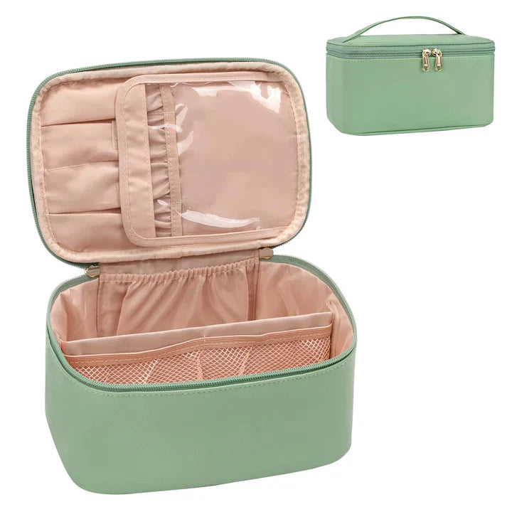 Skanto | Organisateur de maquillage pratique pour les voyages | Avec compartiments et séparateurs