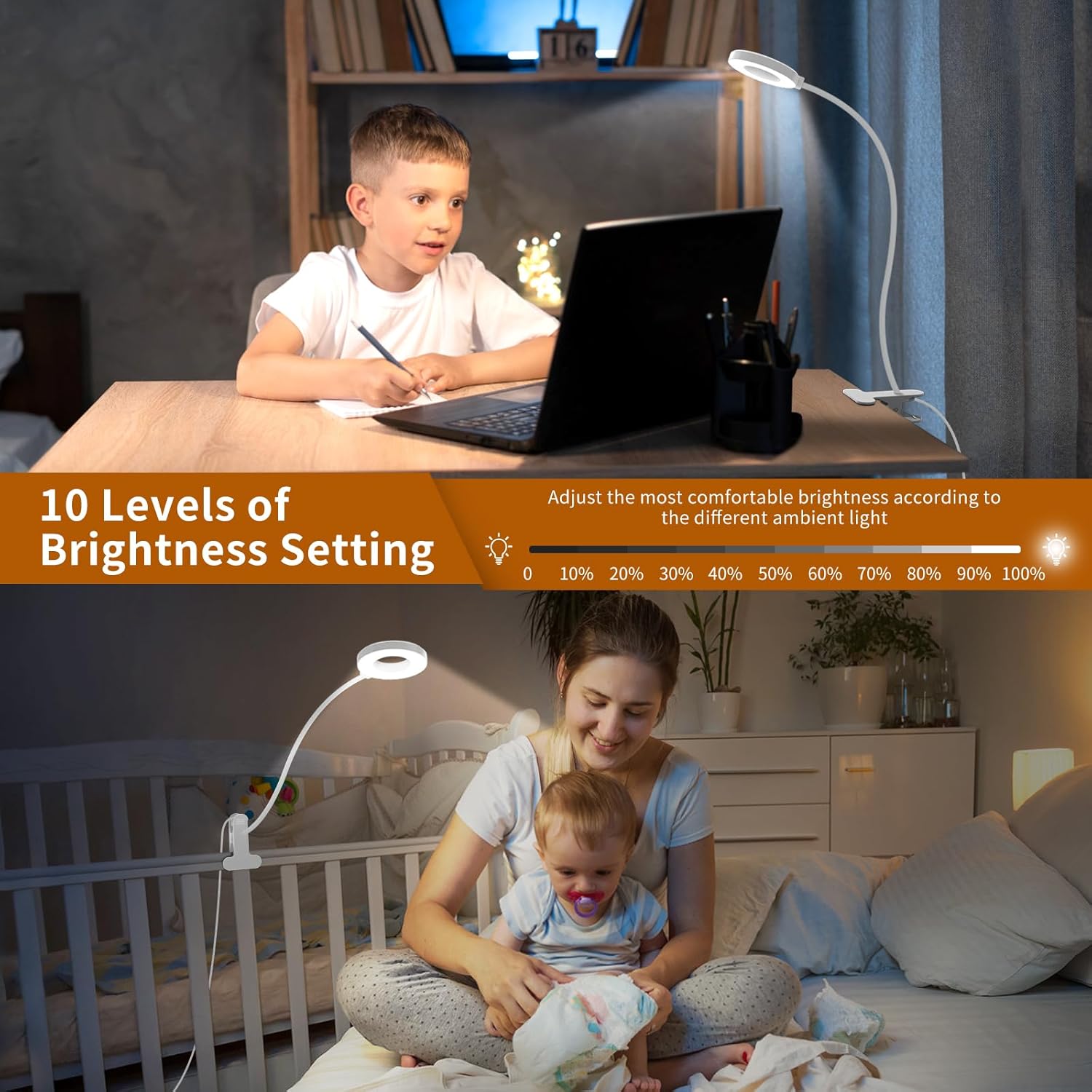 3 modes de couleur de la lampe de bureau LED avec bras flexible en forme de cygne – Selvara (1+1 GRATUIT)