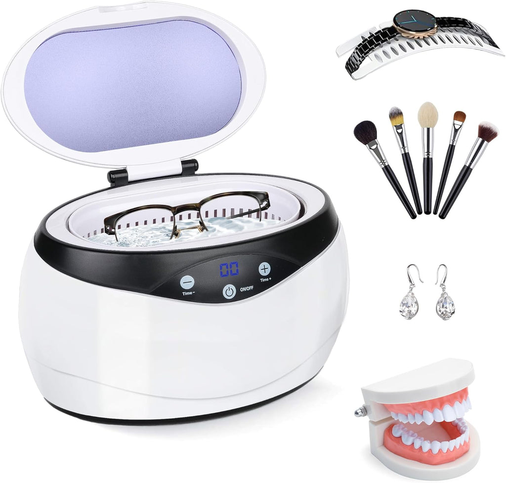 Nettoyeur ultrasonique de bijoux 650ml avec support pour montres – ShineMate