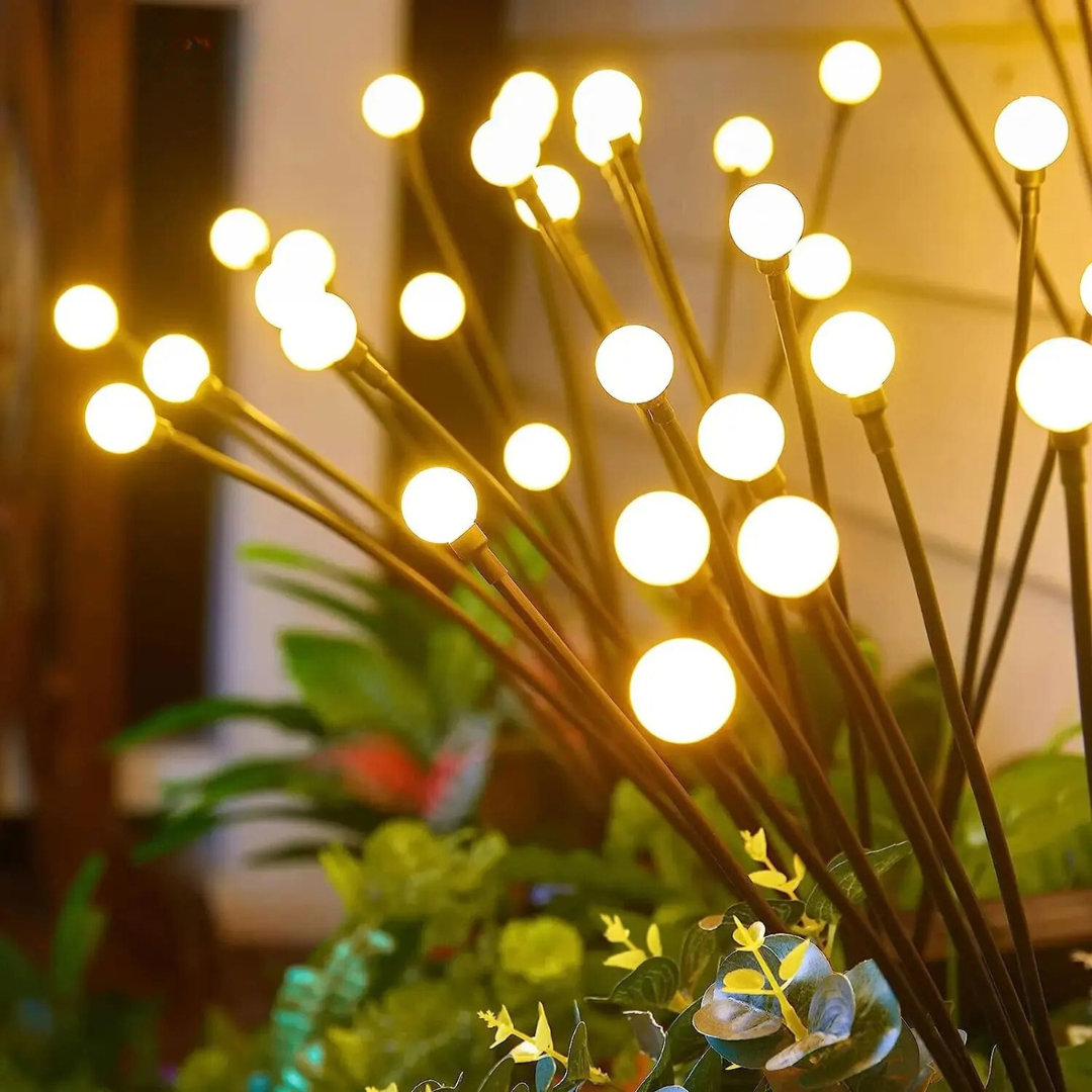 Lampes solaires pour le jardin avec tiges flexibles | Décor extérieur étanche, Blanc chaud ou RGB | Éclairage automatique de 6 à 8 heures | Ensemble de 6