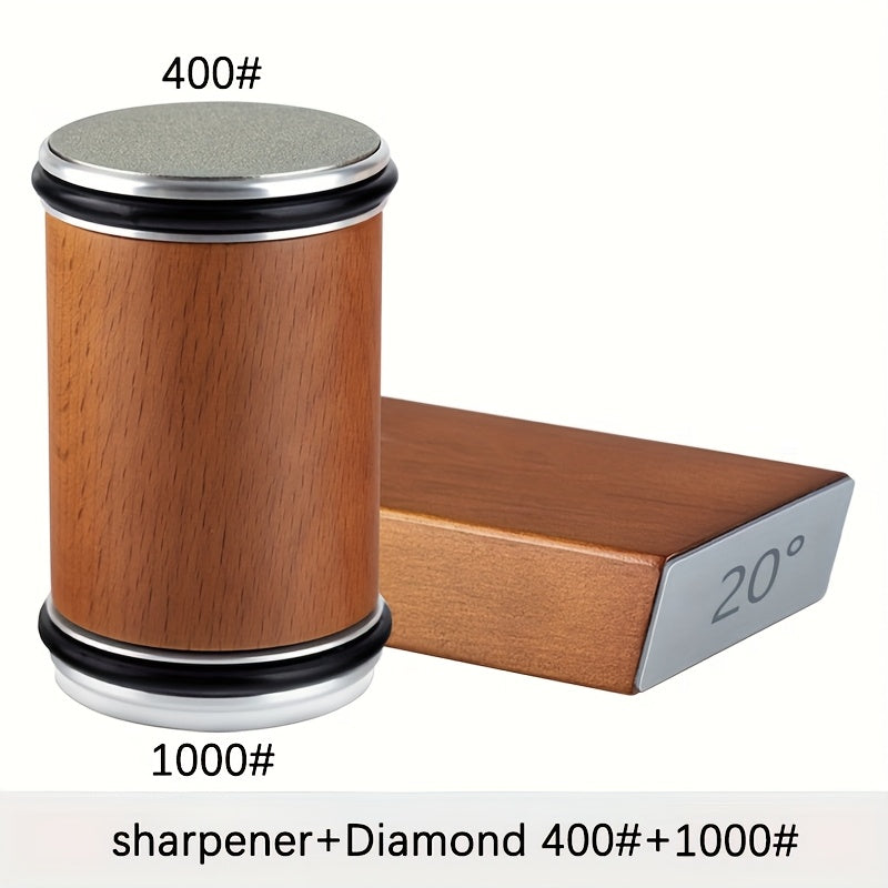 Set de pierre à aiguiser EdgeCraft DuoSharp | Pierre diamantée avec support magnétique | Angles d'affûtage de 15° et 20° | Bois et métal