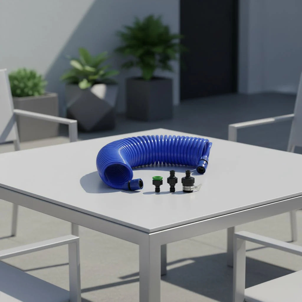 Tuyau de jardin spiralé Compact tuyau d'arrosage avec raccords rapides
