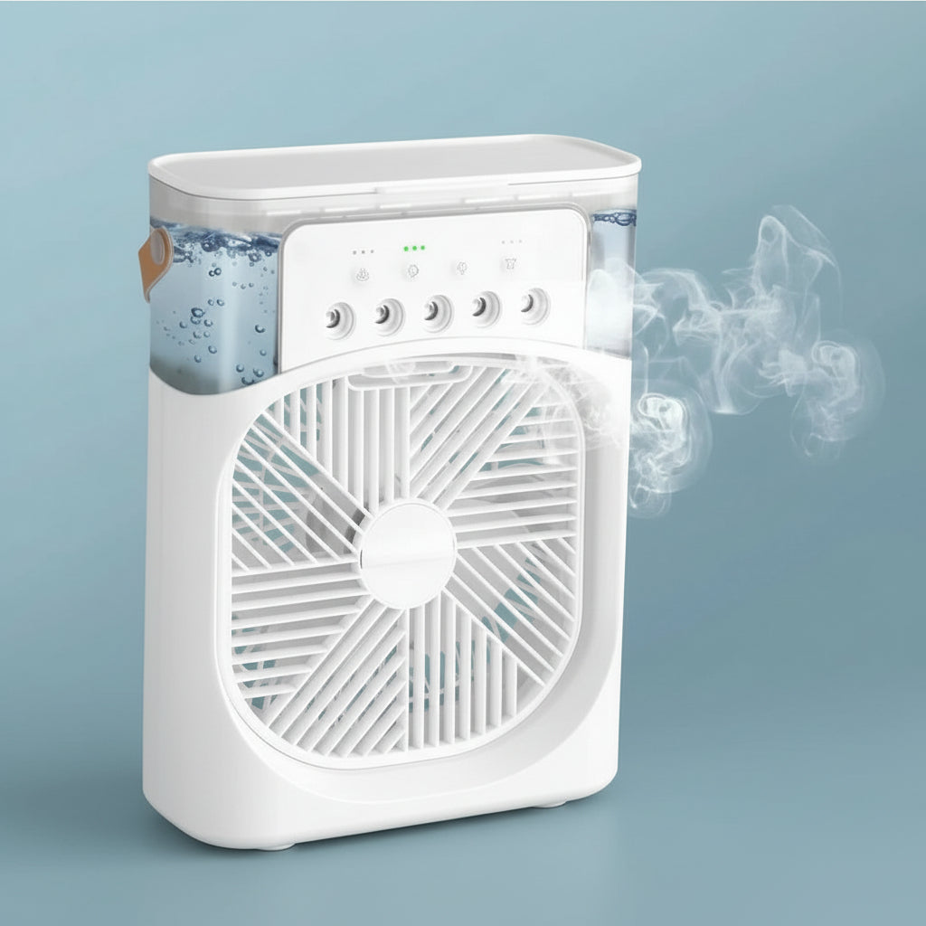 Humidificateur portable mini avec ventilateur 2-en-1 – refroidissement de bureau