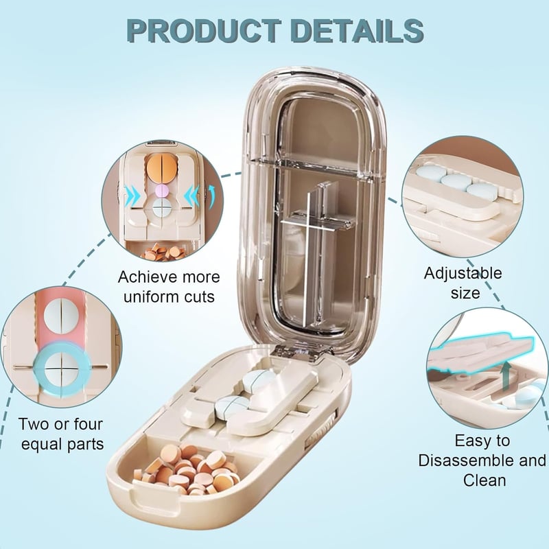 TrimTab | Distributeur de comprimés compact et adapté aux voyages