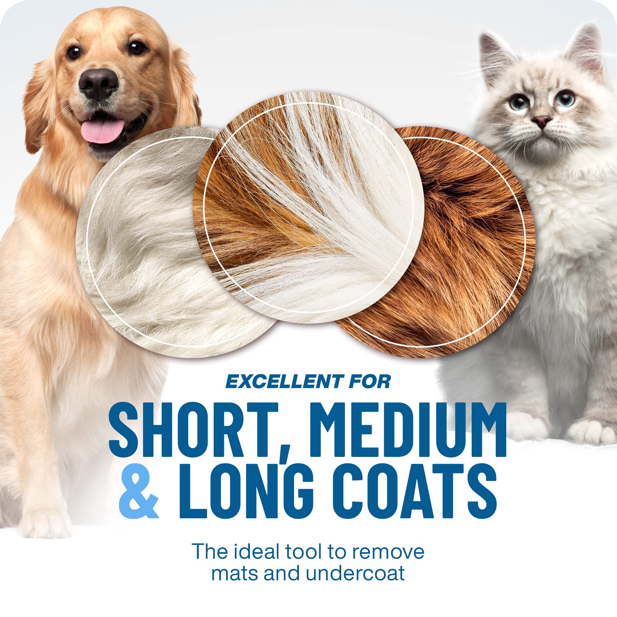 SOFTPAW – Peigne démêlant pour animaux de compagnie pour un toilettage doux et efficace