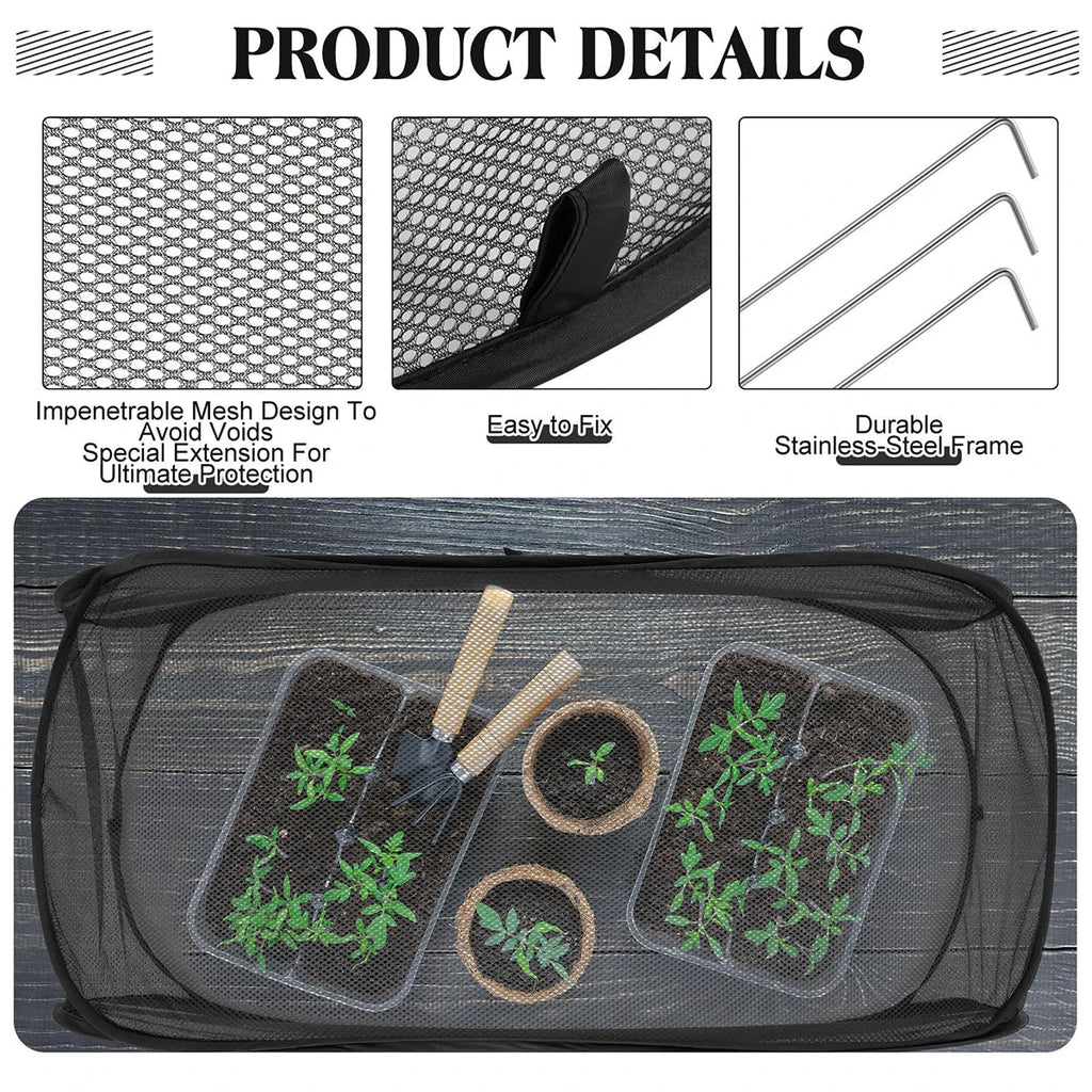 Filet de Protection des Plantes Pliable Pop-Up pour Jardins