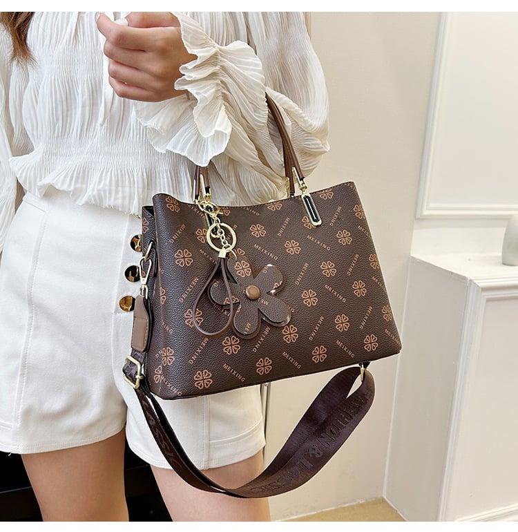 Sac à main vintage pour femmes | Imprimé floral | Cuir PU