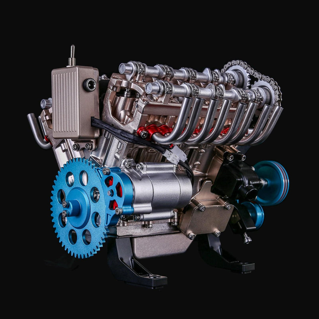 Modèle de moteur automobile | 8 cylindres | Objet de collection en résine massive | Objet d'apprentissage et de décoration