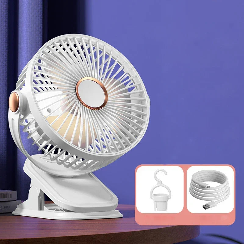 ClipBreeze™ | Ventilateur à clip USB silencieux avec 5 vitesses