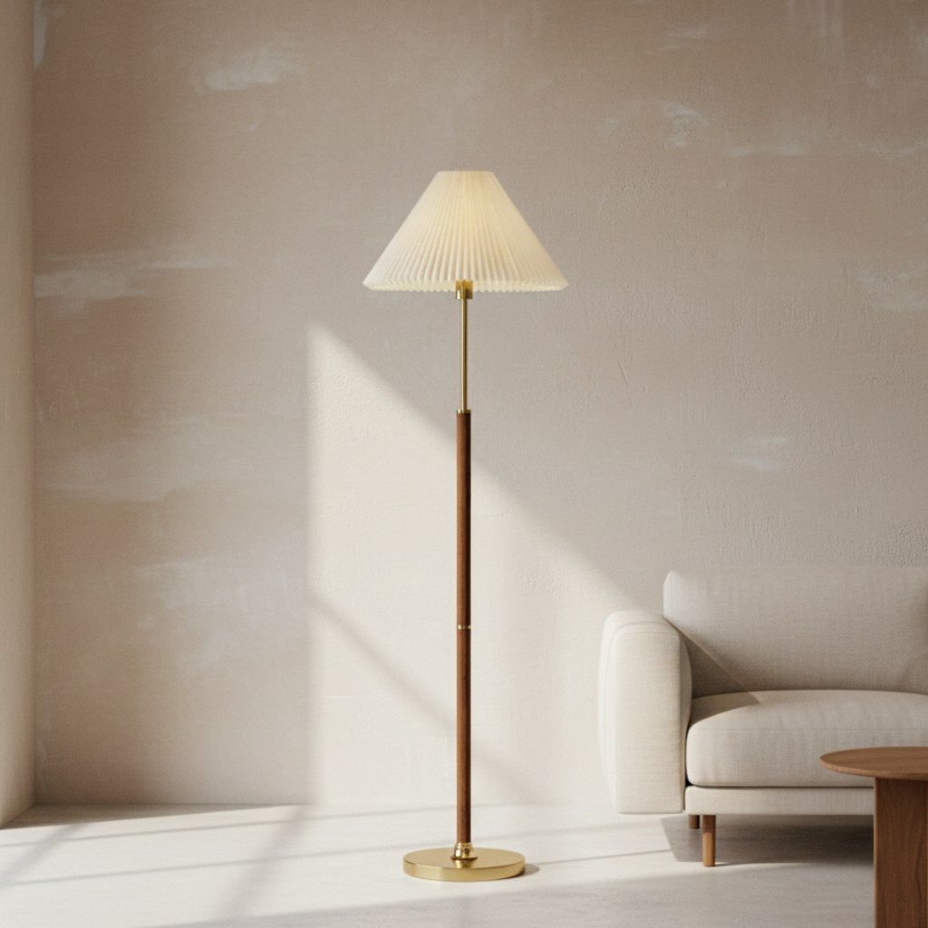 LunaraGlow | Élégante lampe sur pied en papier de riz moderne pour le salon