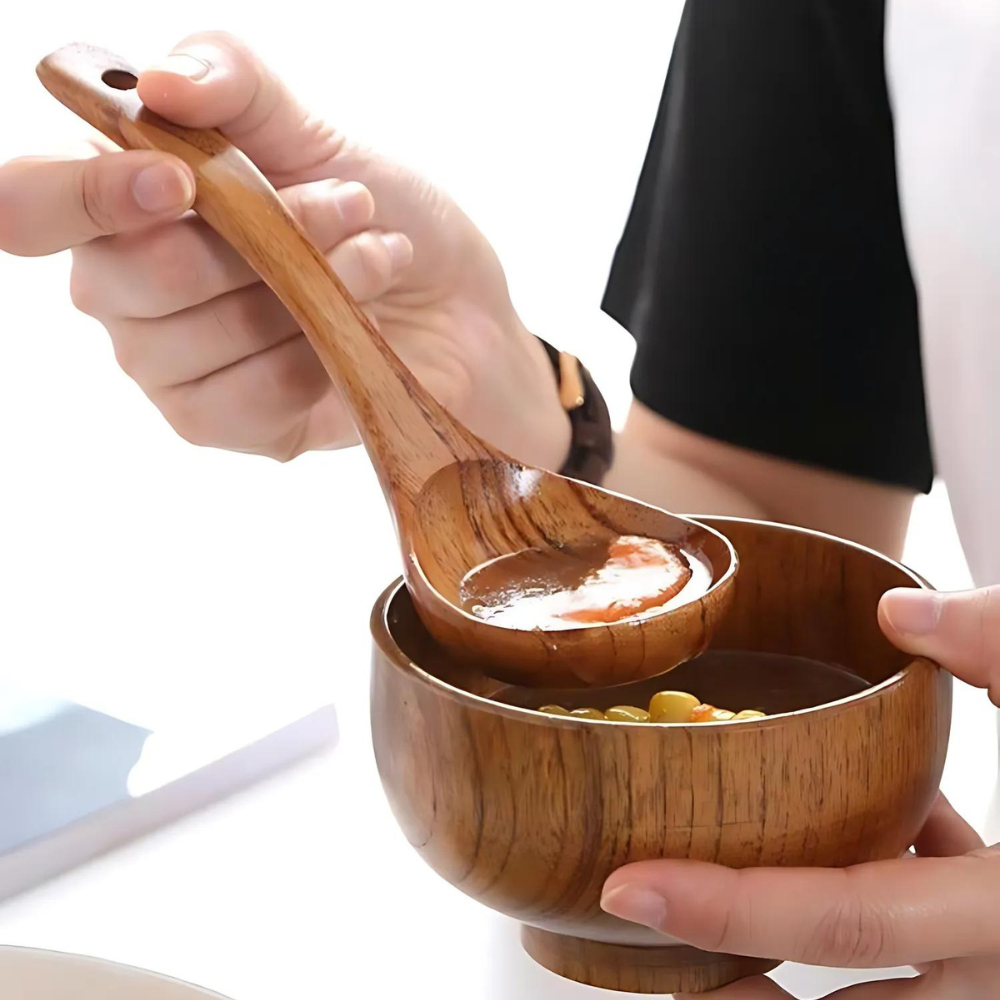 Cuillère à Soupe en Bois Naturel - 1pc